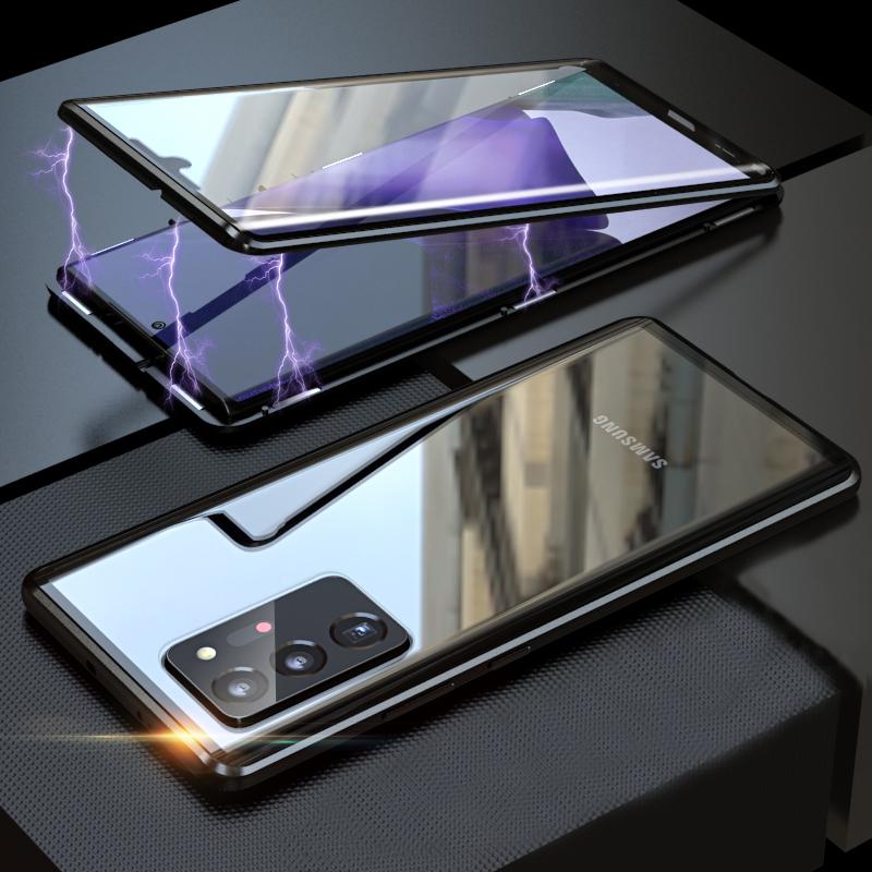 

Магнитный прозрачный стеклянный чехол для Samsung Galaxy S22 Ultra S21 Plus A54 A52 A53 S10 S8 S9 Note 20 A72 S20 S23 Fe, чехол для телефона Funda