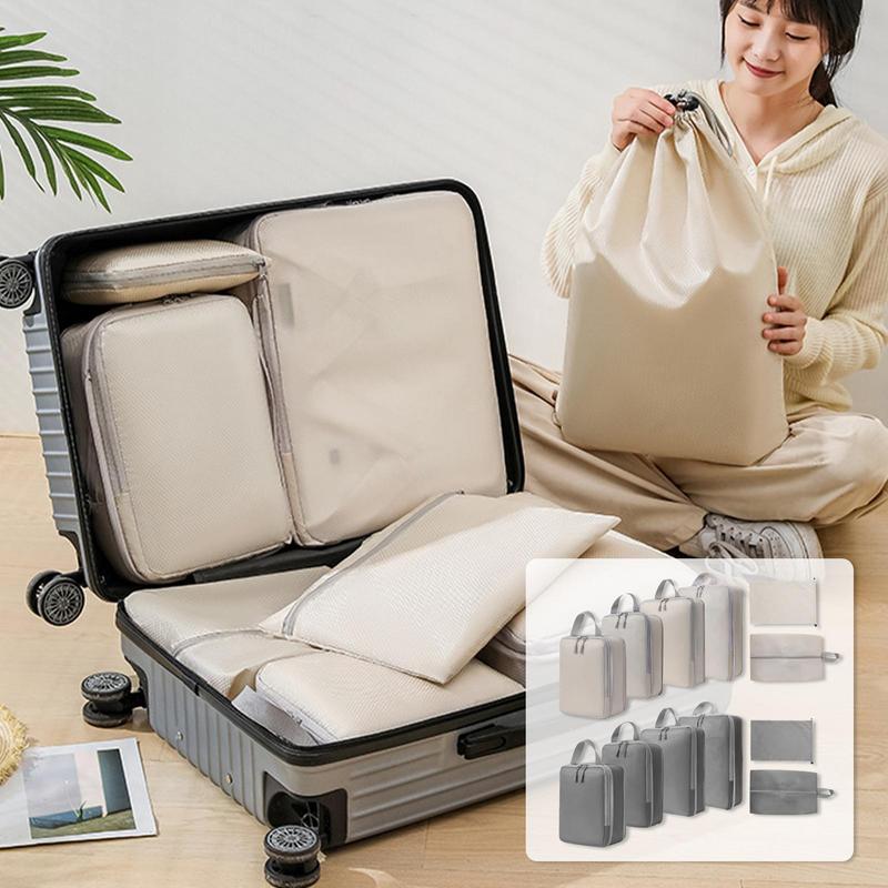 Compression Packing Cubes Suitcase Organizer Bags Set 6 Pcs Travel Storage Bag Set With Reinforced Handle Travel Compression