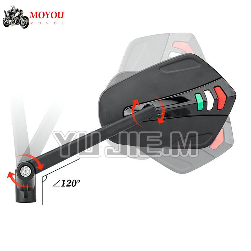 CNC Aluminum Tricolor Universal Rearview Mirror for Motorcycles & Electric Vehicles