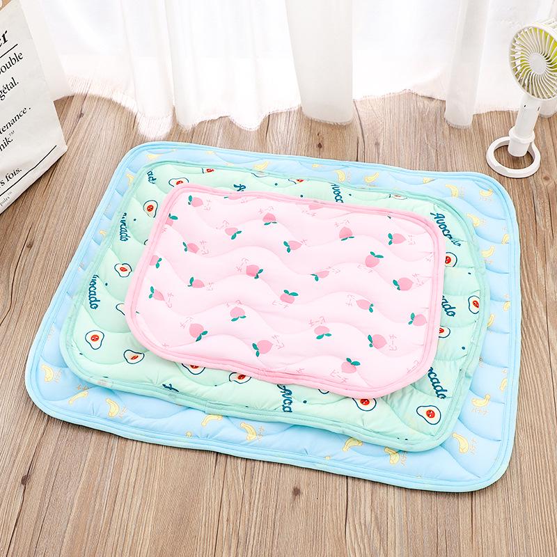 Summer Cooling Ice Silk Pet Mat: Breathable Cat and Dog Bed for a Cool Sleeping Experience