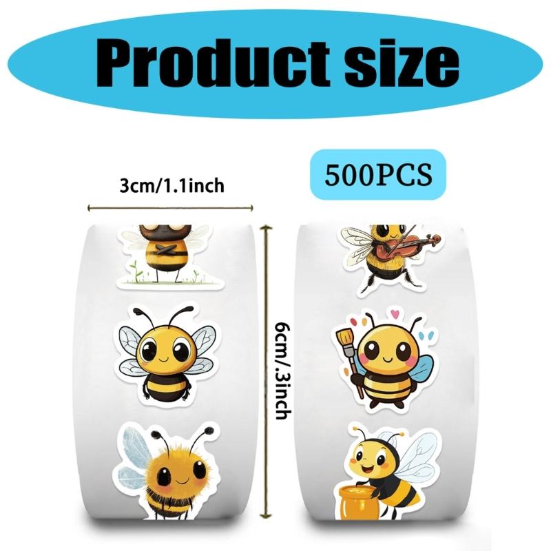 500Pcs Cartoon Sticker Adhesive Seal Sticker Packaging Label for Seal Envelope Scrapbooking Journal Planner Wrapping