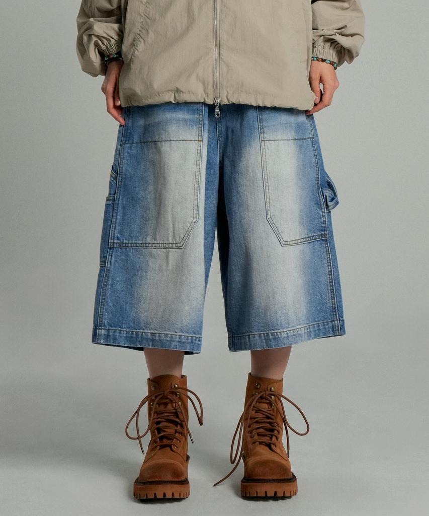 IDWS Blaze Maxi Carpenter Bermuda Shorts Indigo