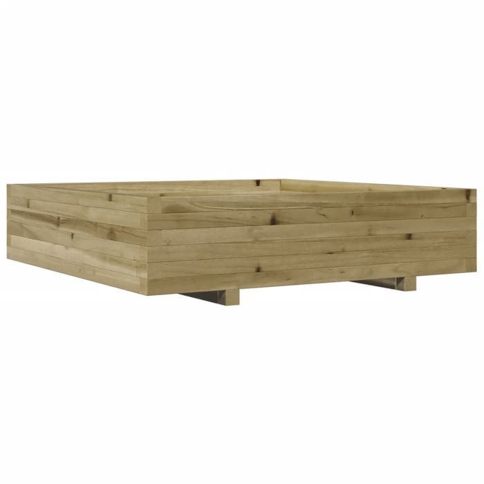 VidaXL Planter 100x100x26.5 Cm Impregnated Pine Wood, Outdoor Planter, Flower Box, Plant Box, Planter of 847322