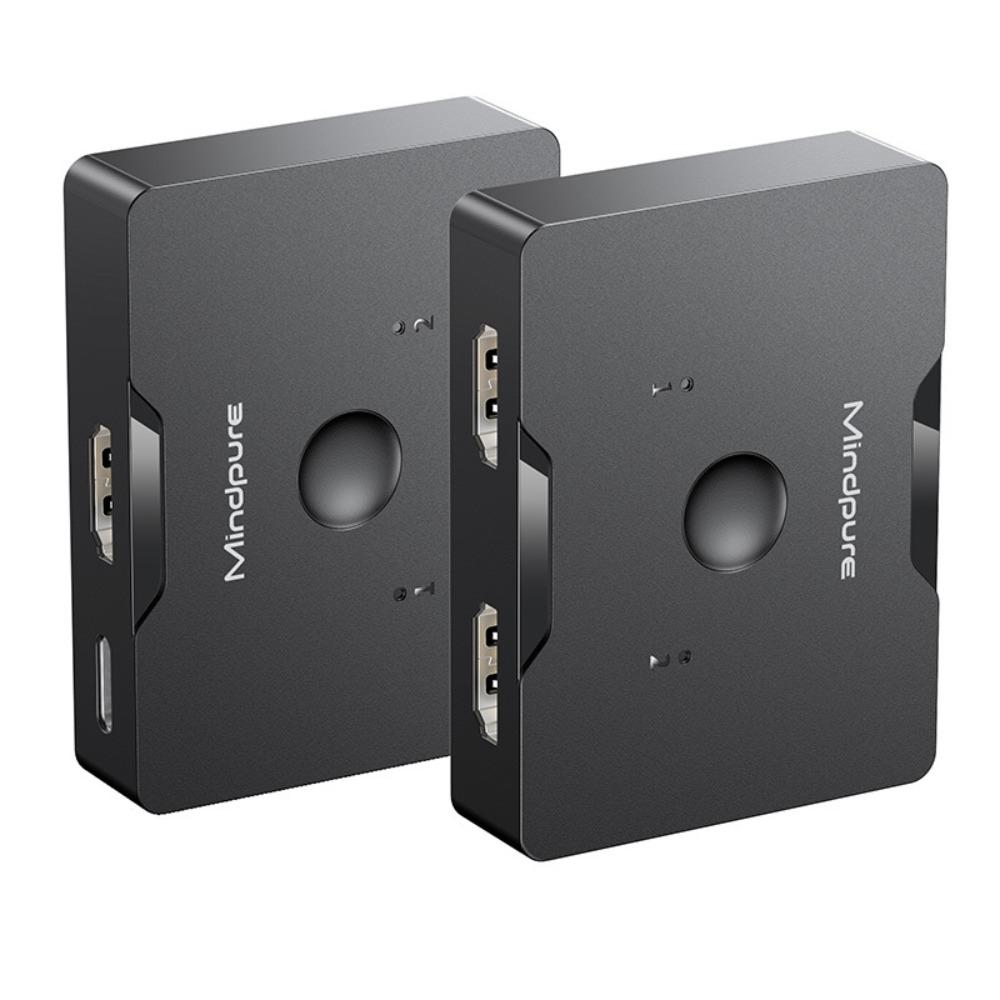 2 in 1 Out HDMI Switch Splitter for PC TV 4K HD Audio Video 2 Port Switcher with Remote Control