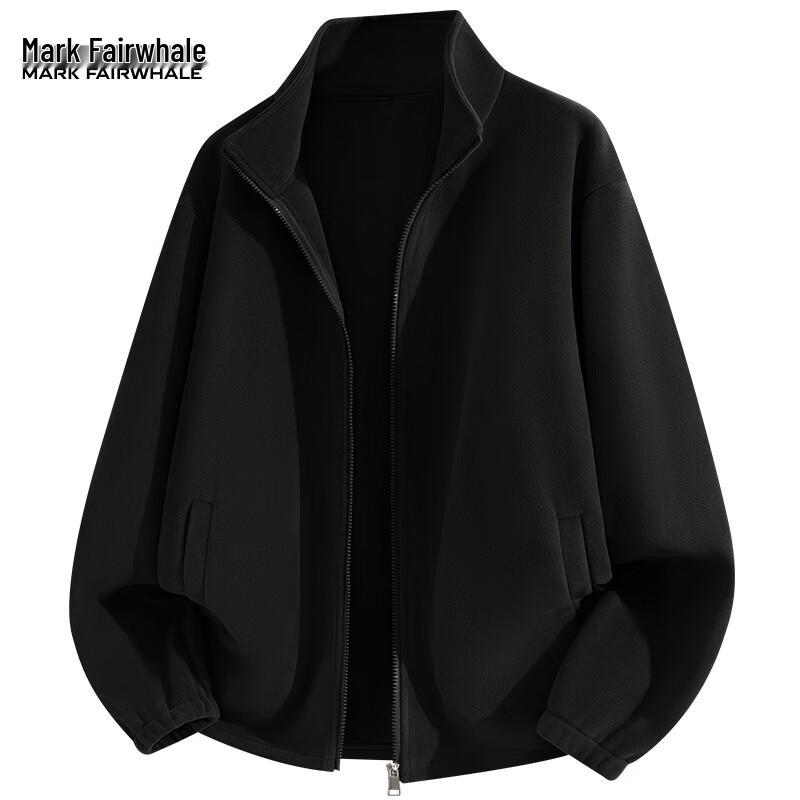 Mark Fairwhale Men's Double-Sided Fleece Stand-Up Collar Warm Jacket
