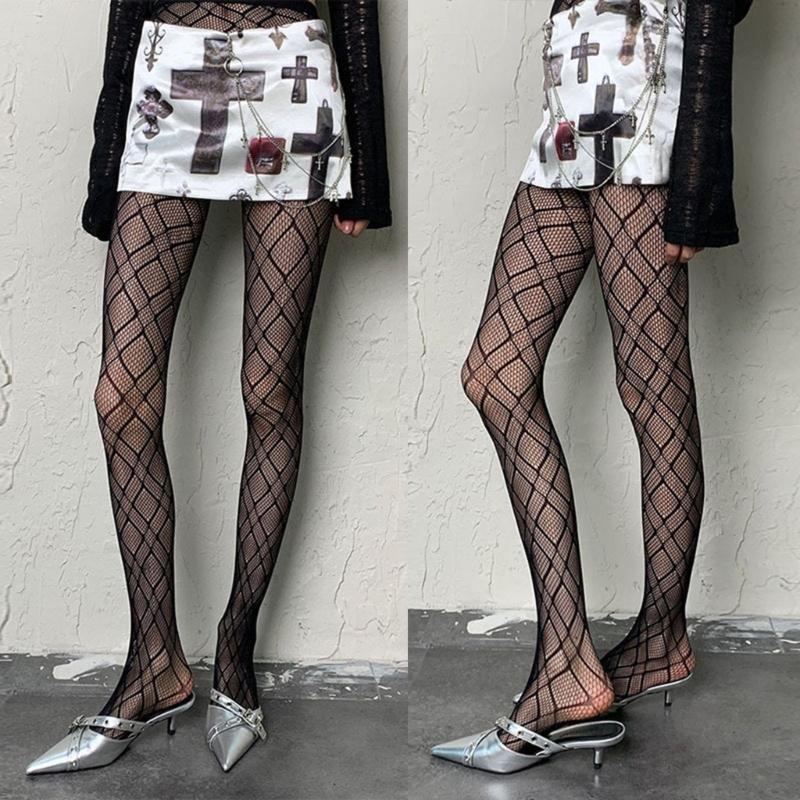 Patterned Fishnet Stockings Leggings,High Waist Tights Stockings for Women,Fishnets Thigh High Stockings Pantyhose