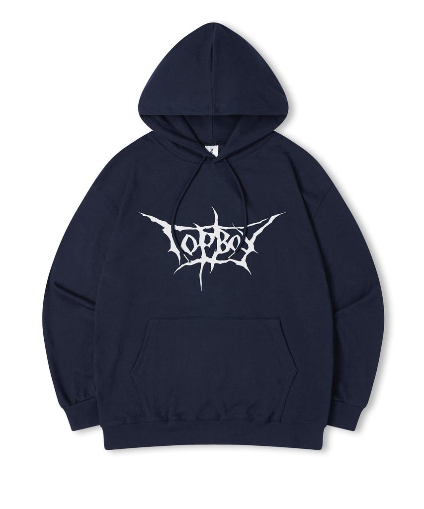 Doomsday Oversized Fleece-Lined Printed Hooded Sweatshirt