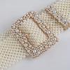 Senior Sense of Women's Waist Chain Heavy Industry Pearl Women's Waist Chain Elegant and Beautiful Wide Belt Beaded White Bridal Belt