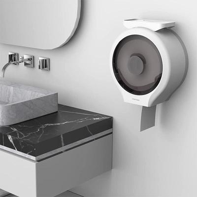 Väggpappershandduksdispenser Vävnadsdispenser Punch Free Roll Rund handduksdispenser för toalett badrum Kommersiell