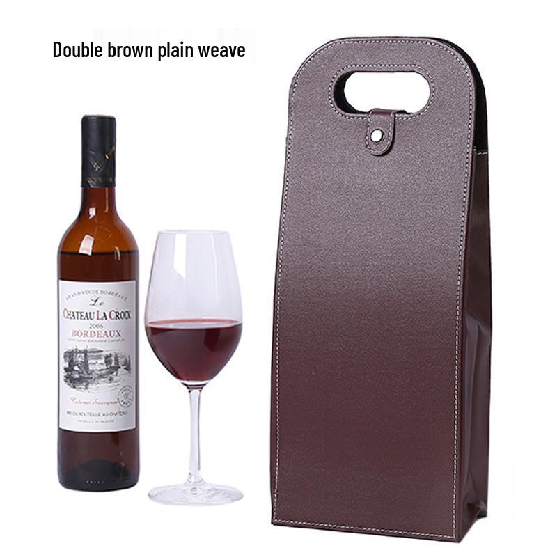Borsa Portabottiglie da Vino in Pelle - Scatola Regalo Singola o Doppia