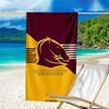 Asciugamano da Spiaggia in Microfibra Brisbane Broncos, Leggero e Asciugatura Rapida, per Viaggi Estivi, Essenziale per la Spiaggia, Piscina all'Aperto