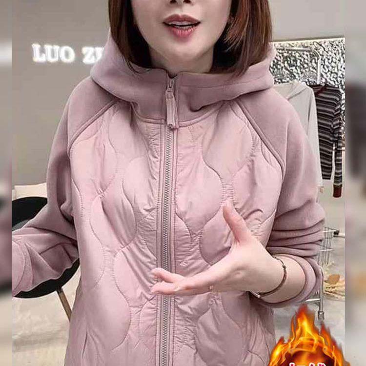 2025 A/W Versatile Color Block Sherpa Hoodie: Windproof, Warm, Plus Velvet Padded Jacket