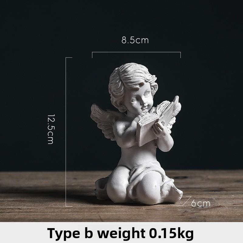 

Декор для дома Полимерная скульптура ангела Статуэтка в американском стиле для гостиной Настольная Настольная Офисные украшения Орнамент Идеи для подарка