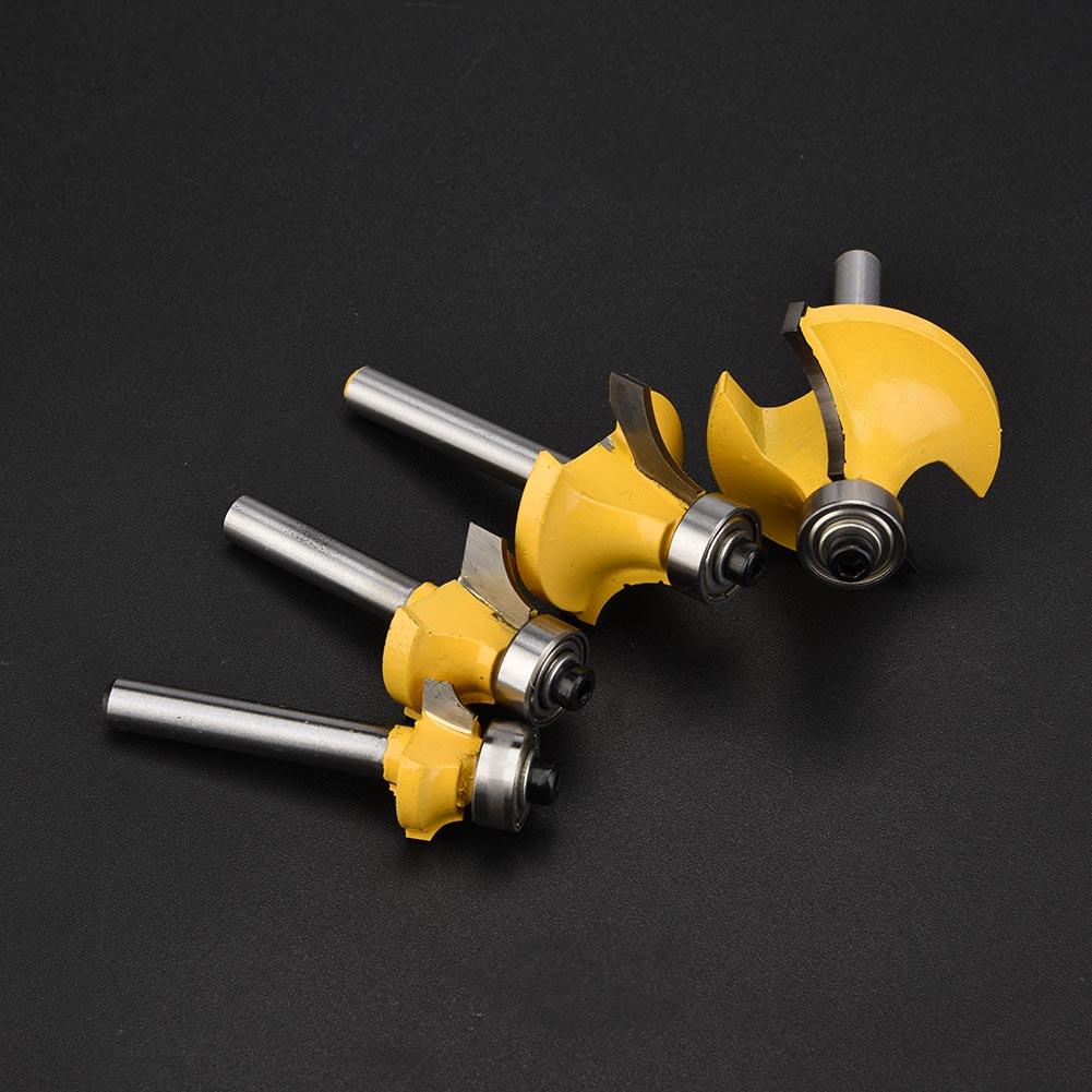 4 szt. 12",38",14",18" Stopowe Frezarskie Frezujące Krawędziowe Zestaw Frezów Routerowych do Obróbki Drewna