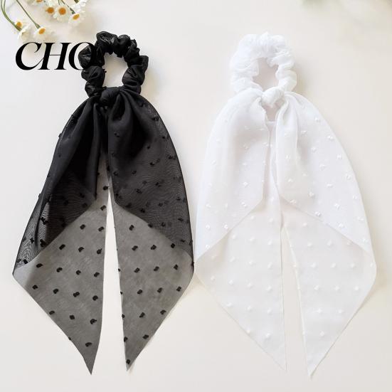 Comfortable Ponytail Holder Hair Tie High Elasticity Bow Ribbon Design Lightweight Yarn Rope Versatile Accessory