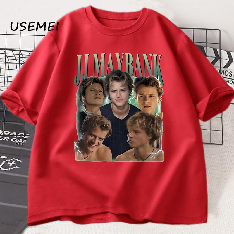 Tv Series Outer Banks T Shirt For Unisex Unisex Jj Maybank Graphics T Shirts Casual Cotton Short Sleeve Punk Tshirts Streetwear