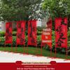 Outdoor Wedding Ceremony Arch & Welcome Sign Decor with Carpet & Column Arrangement