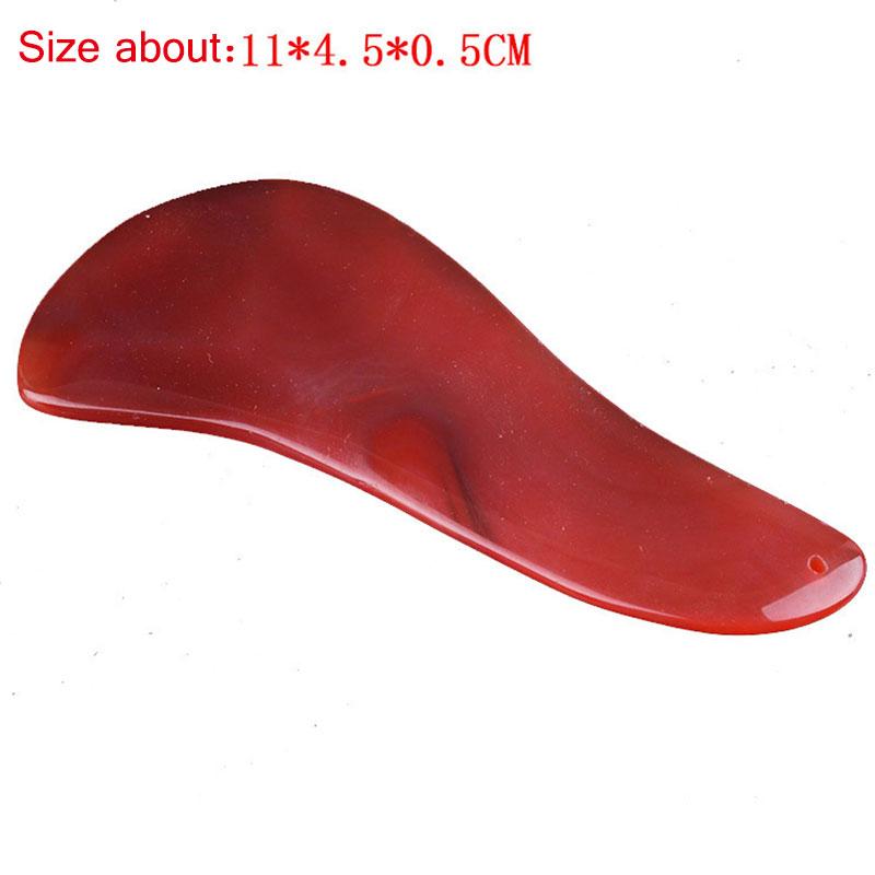 Red Onyx Gouache Scraper Guasha Jade Massager For Face Natural Gouache Stone Gua Sha Scraper Facial Massage Tool Face Scraper