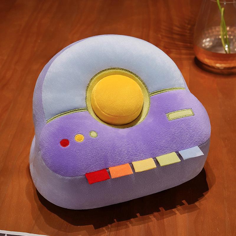 Cute Cat Nap Pillow Ice Silk Plush Throw Pillow Cuddle Cat Office Table Nap Artifact Waist Backrest Female