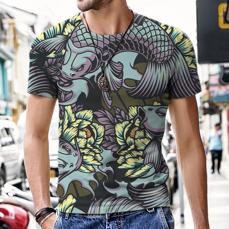 Men's Casual Tees Summer Short Sleeve Round Neck Popular Clothes 3D Print Graphic Streetwear T-Shirts