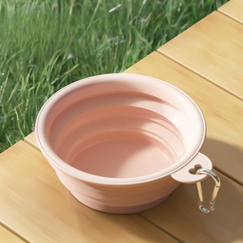 Macaron Color Silicone Folding Pet Bowl Portable Dog Food And Water Bowl For Outdoor Travel And Camping Trips MIT