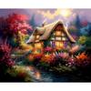 CHENISTORY DIY Ölmalerei nach Zahlen Hauslandschaft nach Zahlen Acrylfarbe Wandkunst Bilder Handgemaltes Leinwand Home Decor
