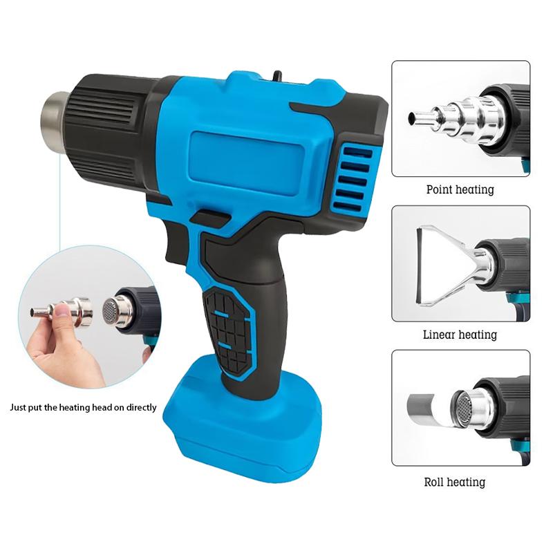 21V Portable Hot Air Gun  rechargeable cordless design Cordless for Makita Battery Electric Heat Gun with a nozzle