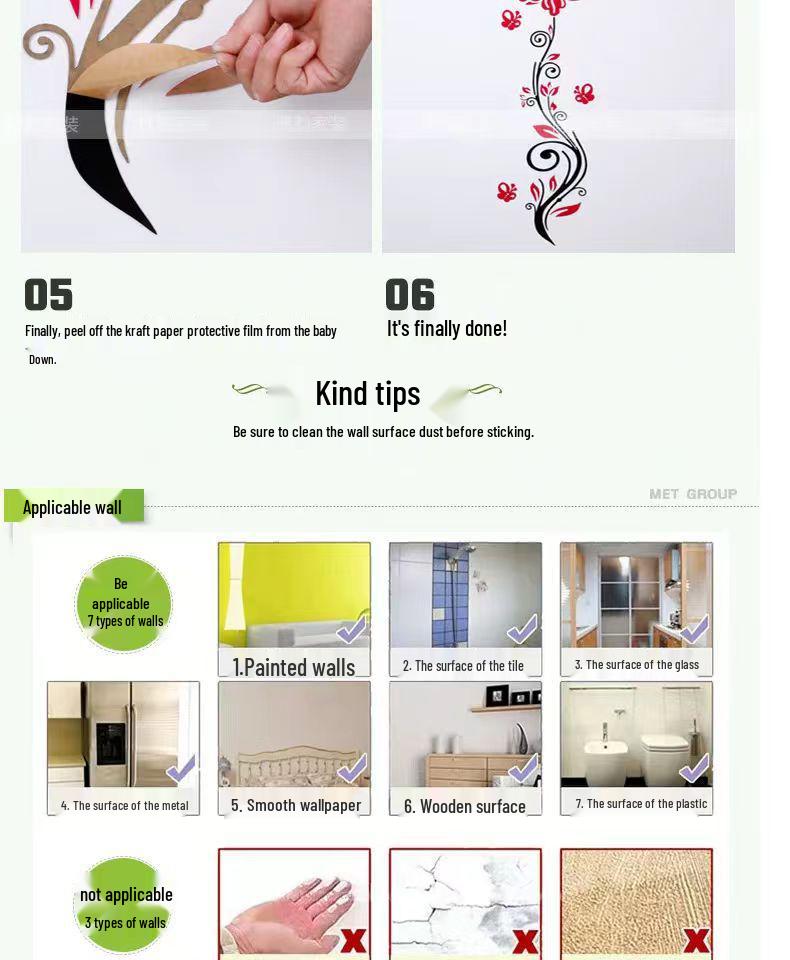 3D Acrylic Cartoon Wall Stickers for Children's Rooms & Classrooms