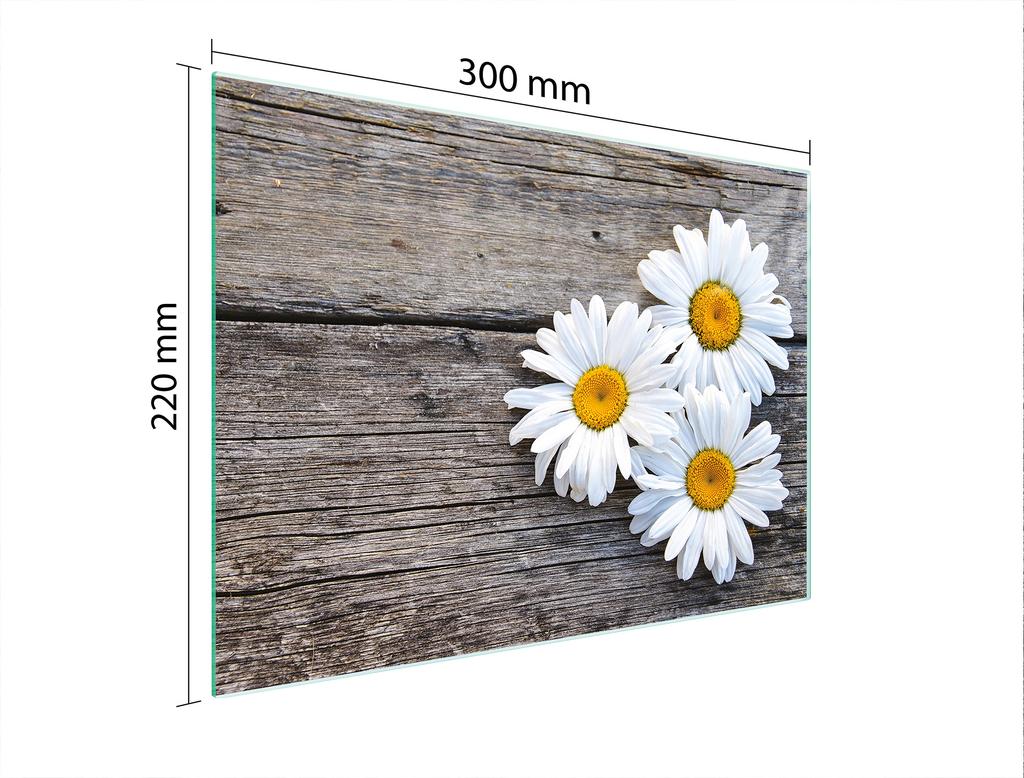 SZKLANA DESKA DO KROEJNIA 30x22 STOKROTKA