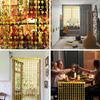 10PCS Glittering Heart Design Metallic Tinsels Curtains 1m X 2m Photo Booth Wall Decors Wedding Anniversary