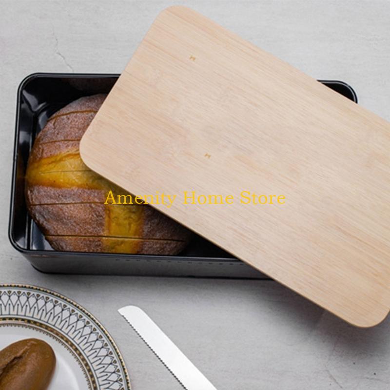 F26C Bread Storage Box Metal Bread Cases Bread Loaf Storage Container