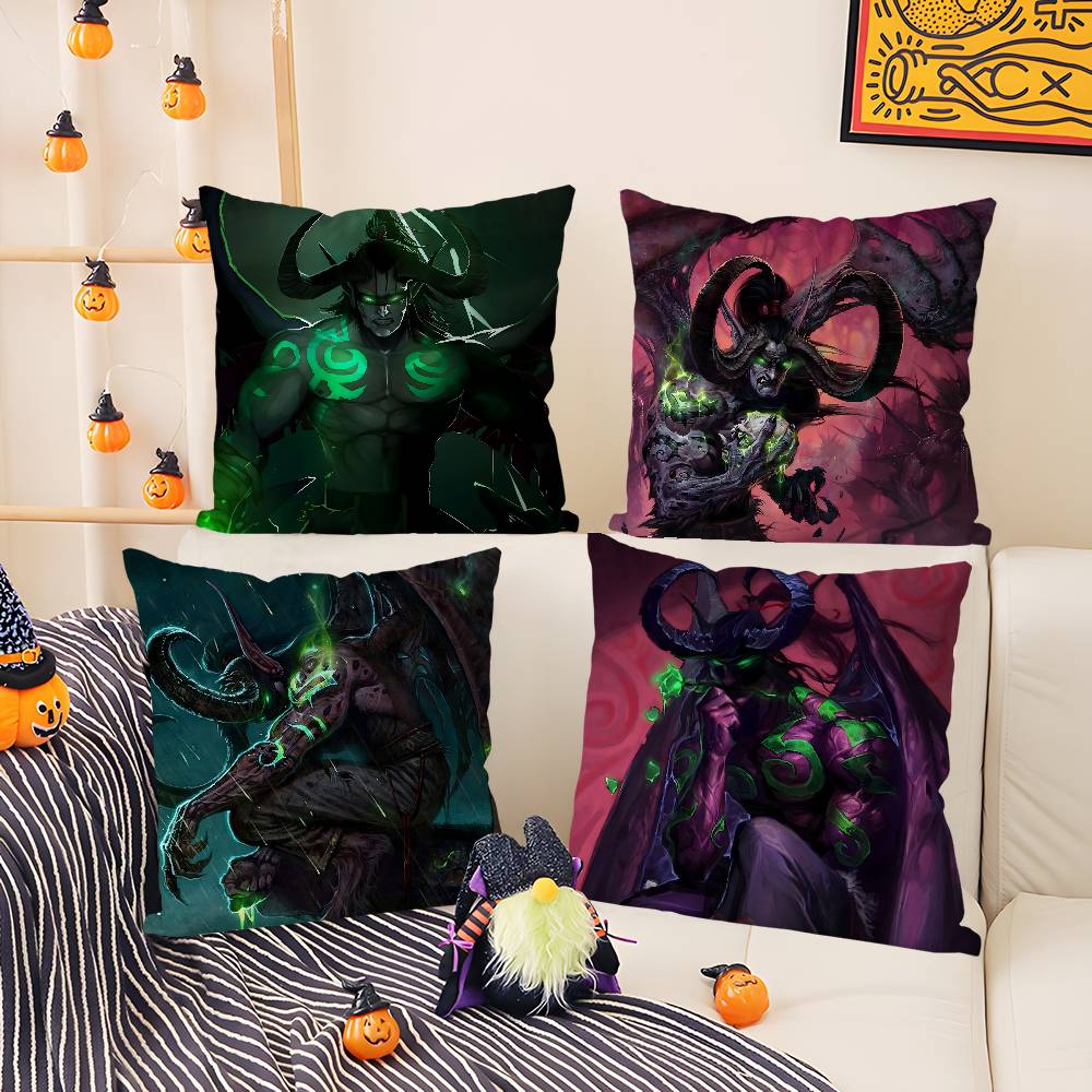 Warcrafts Of World W-Wow Pillow Case Home Dorm Chair Back Short Plush Double-Sided Printing Office Nap Time Cushion Cover