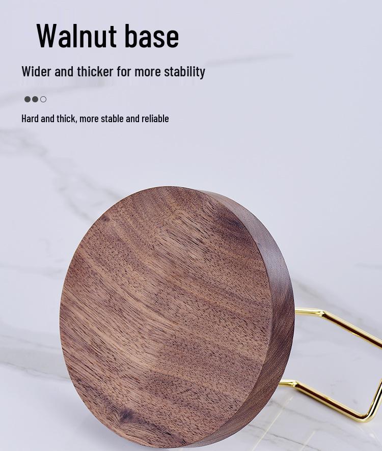 Walnut Wood Napkin Holder - Round & Square Solid Wood Stand for Dining Table