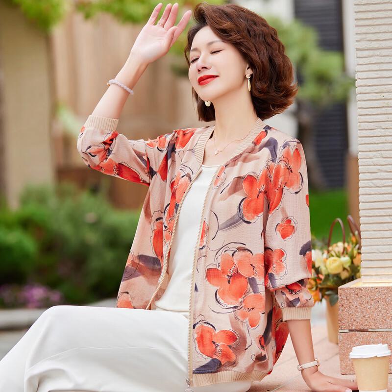 Pasiter Women's Floral Print Lightweight Sun Jacket