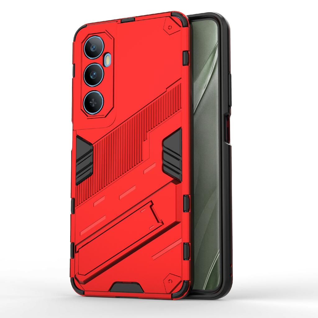 For Realme C65 4G Case PC+TPU Anti-scratch Phone Cover with Folding Kickstand