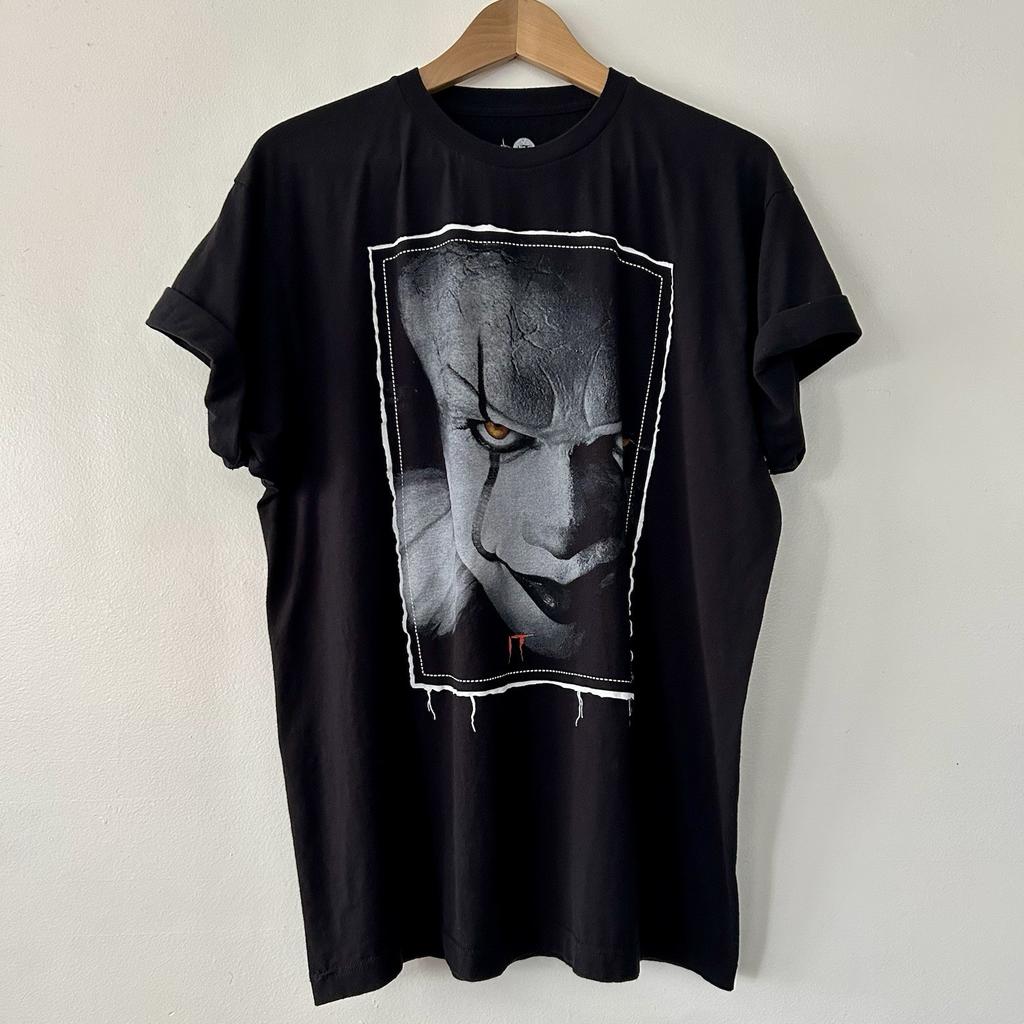 It Pennywise T-shirt 100% Lightweight Cotton Black Mens Unisex Fit Size XL