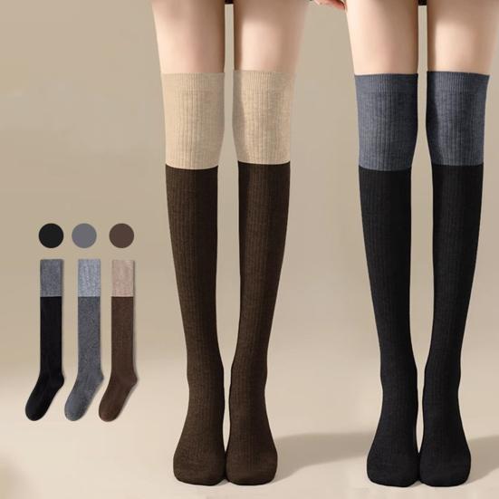 Women Thigh High Socks Over The Knee Wool Knit Warm Socks Thick Thermal Long Boot Stockings Autumn Winter Leg Warmer