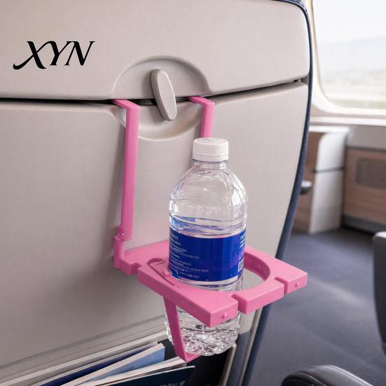Hook Buckle Cup Holder 3D Printed Car for Back Seat, Foldable Phone Interior Accessory Stand Tray, Hanging Drink Caddy SUV Truck, Airline Seat