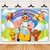 Fondo Fotográfico con Diseño de Plim Plim, Temática de Payaso Mágico, Decoración de Fiesta Infantil