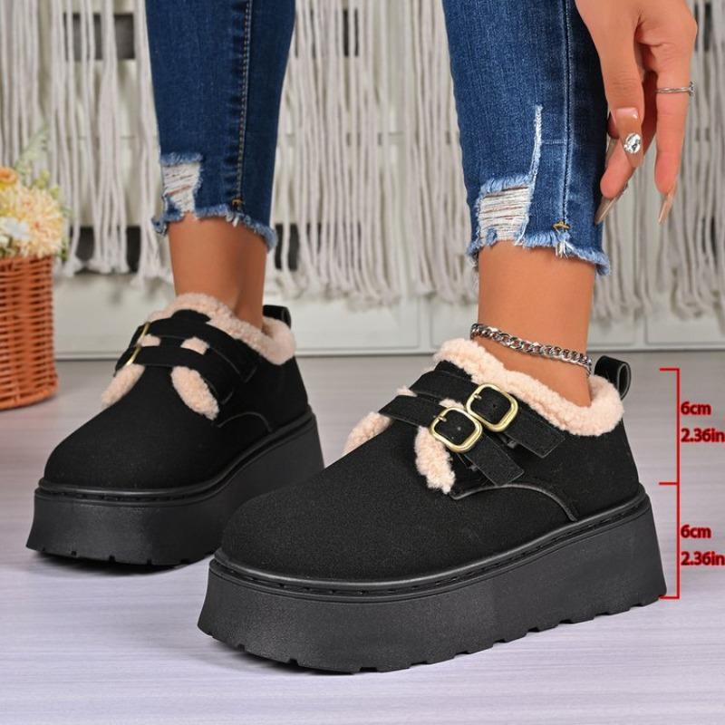 New Large-size Women's Cotton Boots, New Velvet and Thickened One-pedal Snow Boots