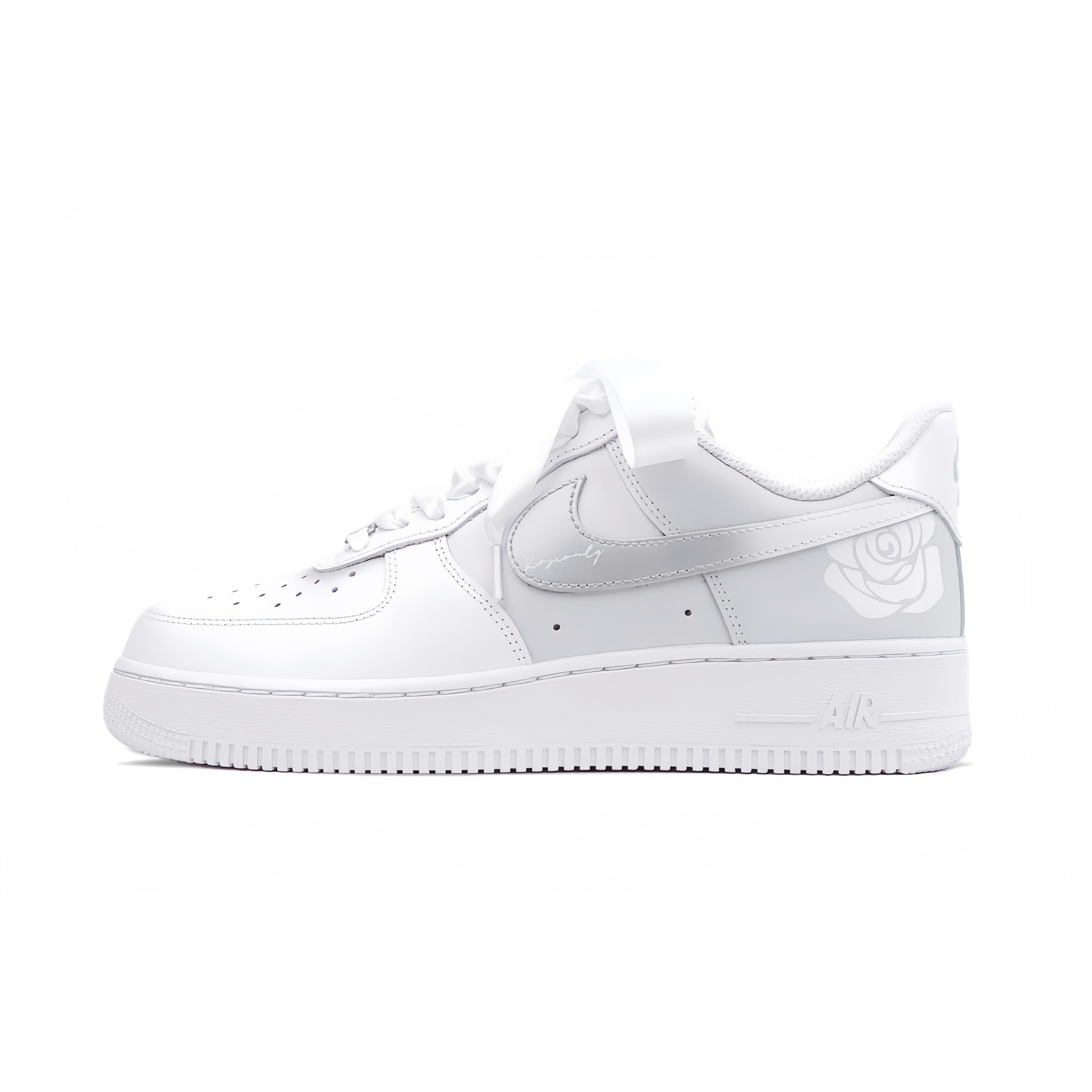

Nike Air Force 1 Slip Resistant, Abrasion Resistant, Lightweight Low top Skateboard Shoes Women s Silver White DD8959-100(Team74-) 38.5