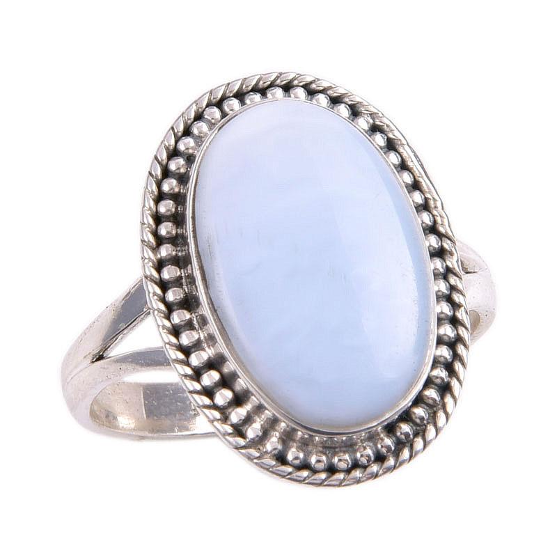 Natural Owyhee Opal Gemstone 925 Solid Sterling Silver Jewelry Ring Size 9 J7s52