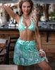 Women's Swimsuit Printed Sexy Halter High Waist Three-piece Bikini Set
