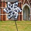 Lawn Decoration Spinner Two Layer Pinwheels with Stakes Eye Catching for Garden