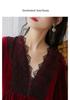 Court Style Women's Long Sleeve Nightgown - Spring/Autumn/Winter, Warm Black Pajamas, Slim Fit, Plus Size Homewear