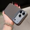 Carbon Fiber Kevlar Texture Phone Case For iPhone 17 Air 16 15 14 Plus 13 12 Pro Max 16E Metal Camera Frame Hard Plastic Cover