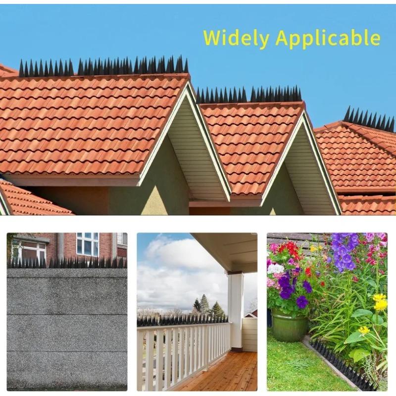 10 Rows 450CM Plastic Anti-Bird Spikes Garden Anti-theft Deterrent Spike Fence Wall Pigeon Cat Proof Prevent Tools Anti Climb Cat Spike