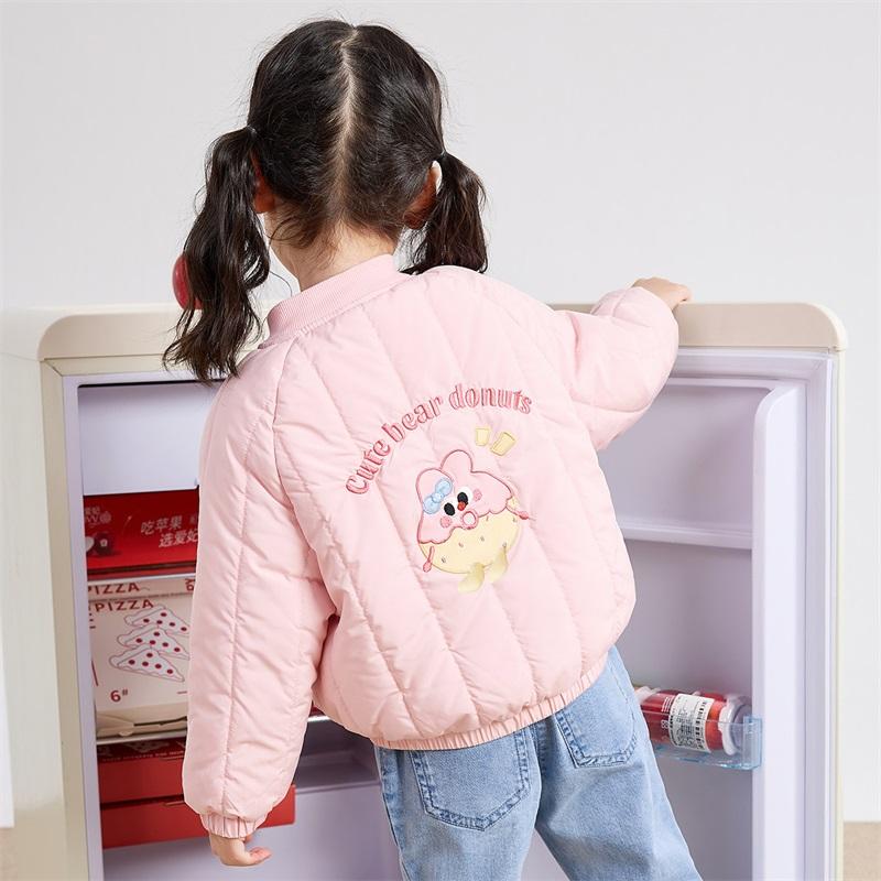 Cute and Fun Printed Shoulder Sleeves for Infants and Young Girls' Jackets, Spring and Autumn Children's Casual and Fashionable Baseball Uniforms