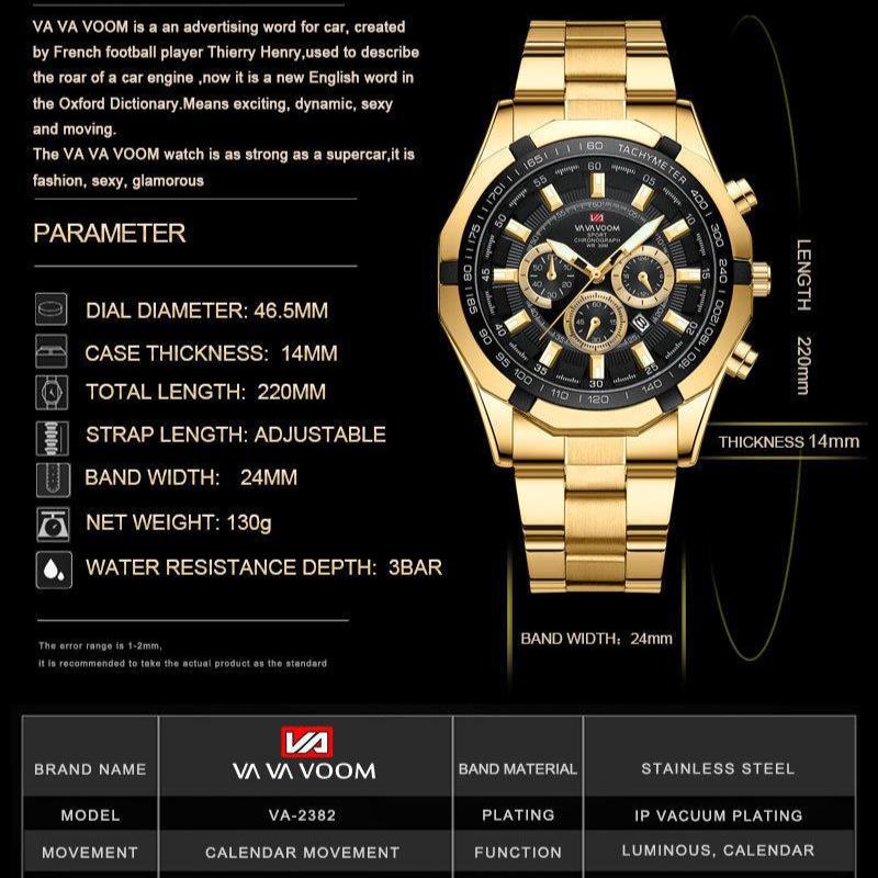 Men's Steel Strap Watch, Calendar Student Men's Quartz Watch