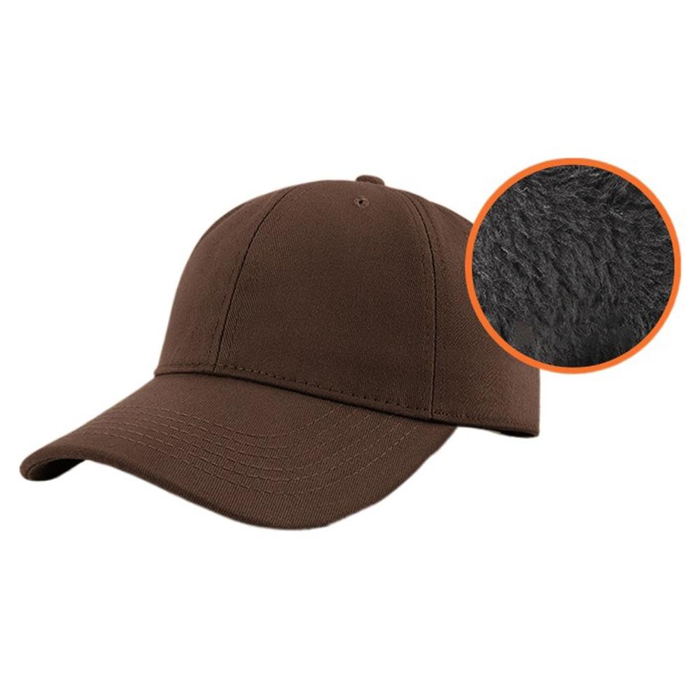 Solid Color Plush Baseball Cap Warm Duck Tongue Hat Vintage Sports Baseball Cap Outdoor